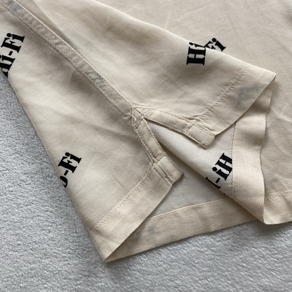 All Saints Conscious Collection Lo-Fi/Hi-Fi Relaxed Fit Camp/Resort Shirt (Ecru) - Picture 12 of 16